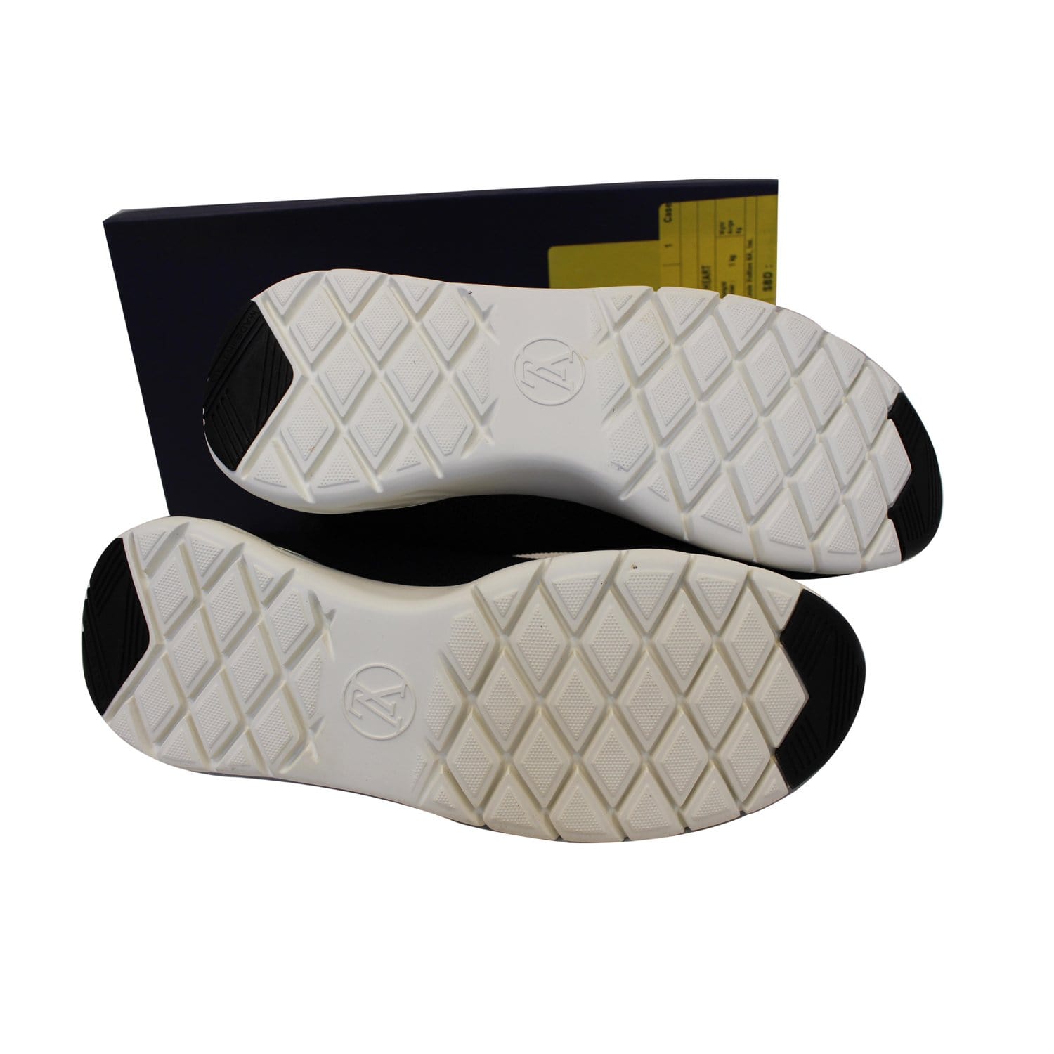 Louis Vuitton LV Logo Monogram Stretch Fabric Black Heart Knit Sock  Sneakers 38