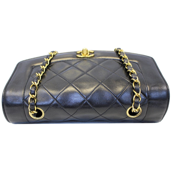 CHANEL Diana Flap Bag Quilted Lambskin Shoulder Bag Black Vintage-US