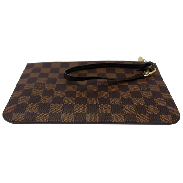 Louis Vuitton Neverfull Wristlet Damier Ebene Pouch - back view