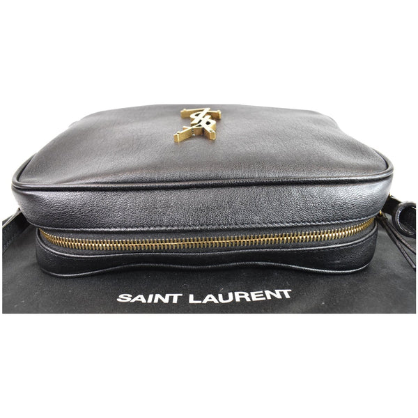 YVES SAINT LAURENT Lou Camera Monogram Leather Shoulder Bag Black
