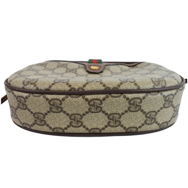 Gucci GG Supreme Web Crossbody Bag Beige For Women - gucci wallet bottom
