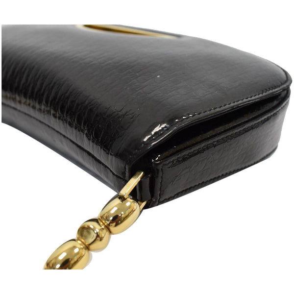Christian Dior Maris Pearl Patent Monogram Handbag - shoulder golden chain