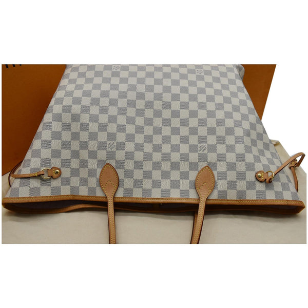 LOUIS VUITTON  Neverfull GM Damier Azur Tote Shoulder Bag White