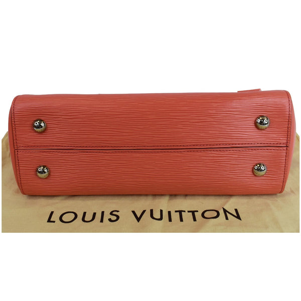 Louis Vuitton Cluny MM Epi Leather Satchel Bag Coral - bottom preview
