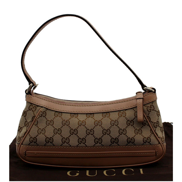 Gucci Mayfair Small Bow GG Canvas Shoulder Bag - top zipper bag