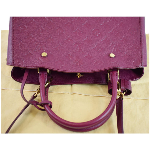 LOUIS VUITTON Montaigne MM Monogram Empreinte Shoulder Bag Raisin