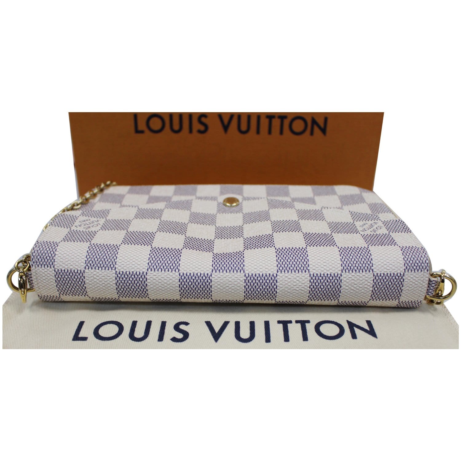 Louis Vuitton Felicie Pochette Damier Azur 4519 – Now You Glow