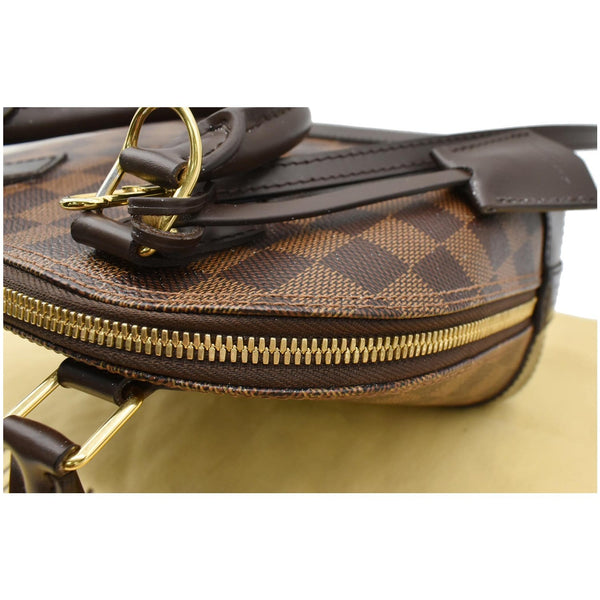 LOUIS VUITTON Alma BB Damier Ebene Satchel Bag Brown