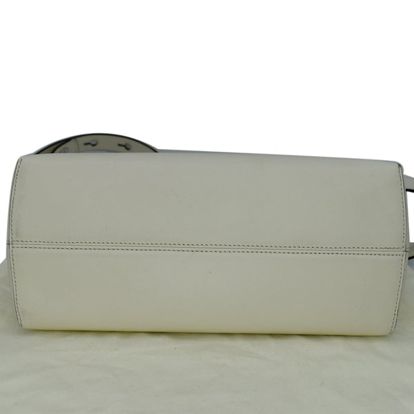 FENDI By The Way Medium Leather Boston Bag White