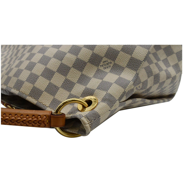 Used Louis Vuitton Artsy MM Damier Azur Shoulder Bag White