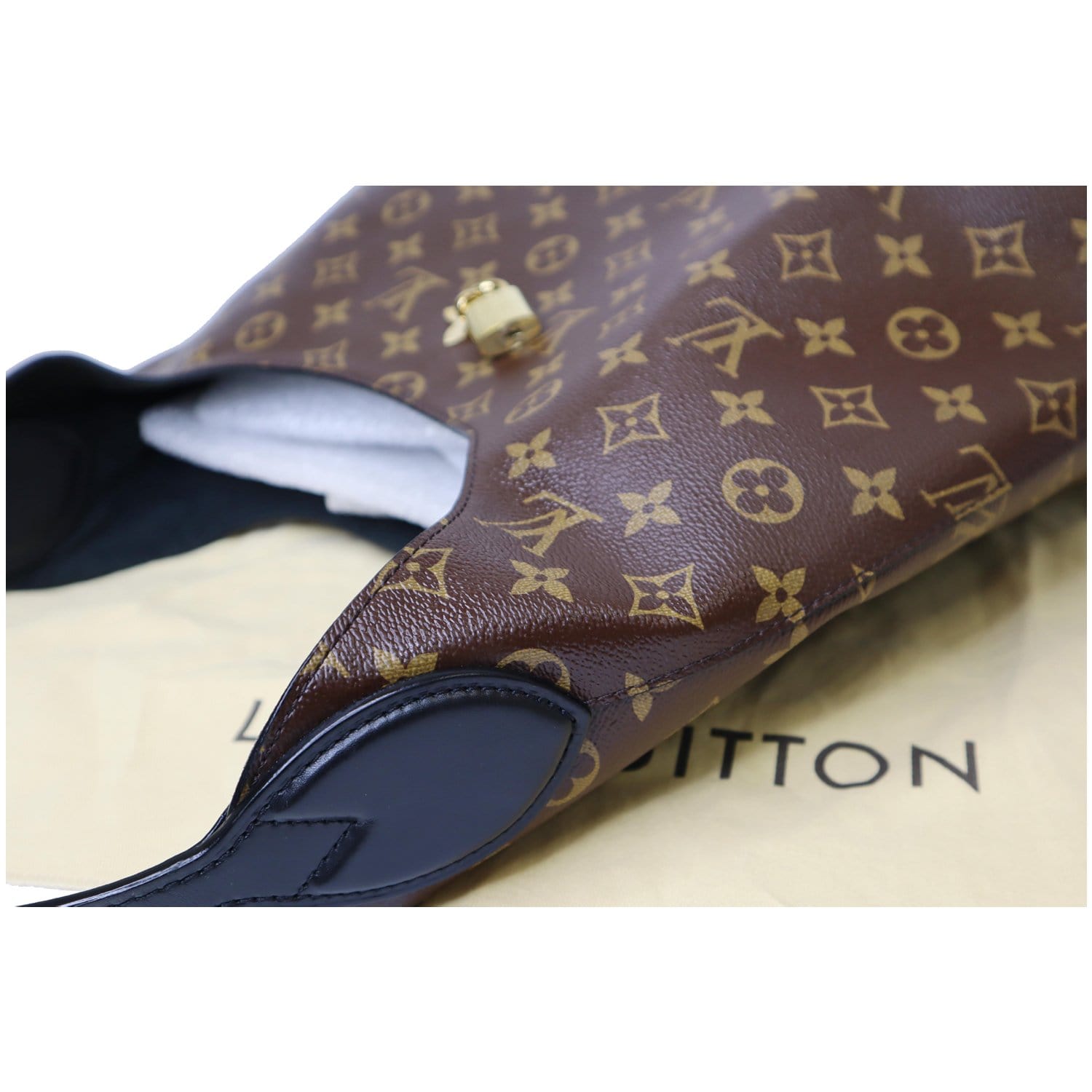 Louis Vuitton Monogram Flower Hobo Shoulder Bag Canvas Leather M43547 #0050