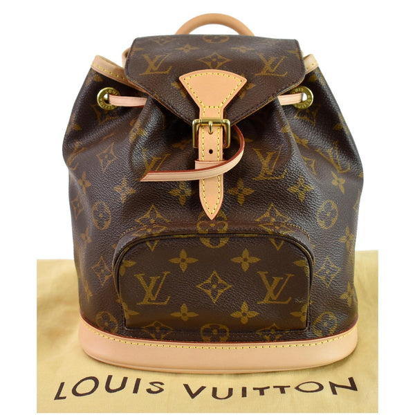 LOUIS VUITTON Mini Montsouris Monogram Canvas Backpack Bag Brown