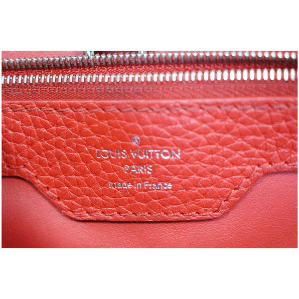 LOUIS VUITTON Capucines Taurillon Leather/Python Shoulder Bag Scarlet