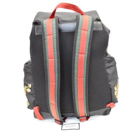 GUCCI Techpack Backpack with Embroidery Backpack Bag Black 429037