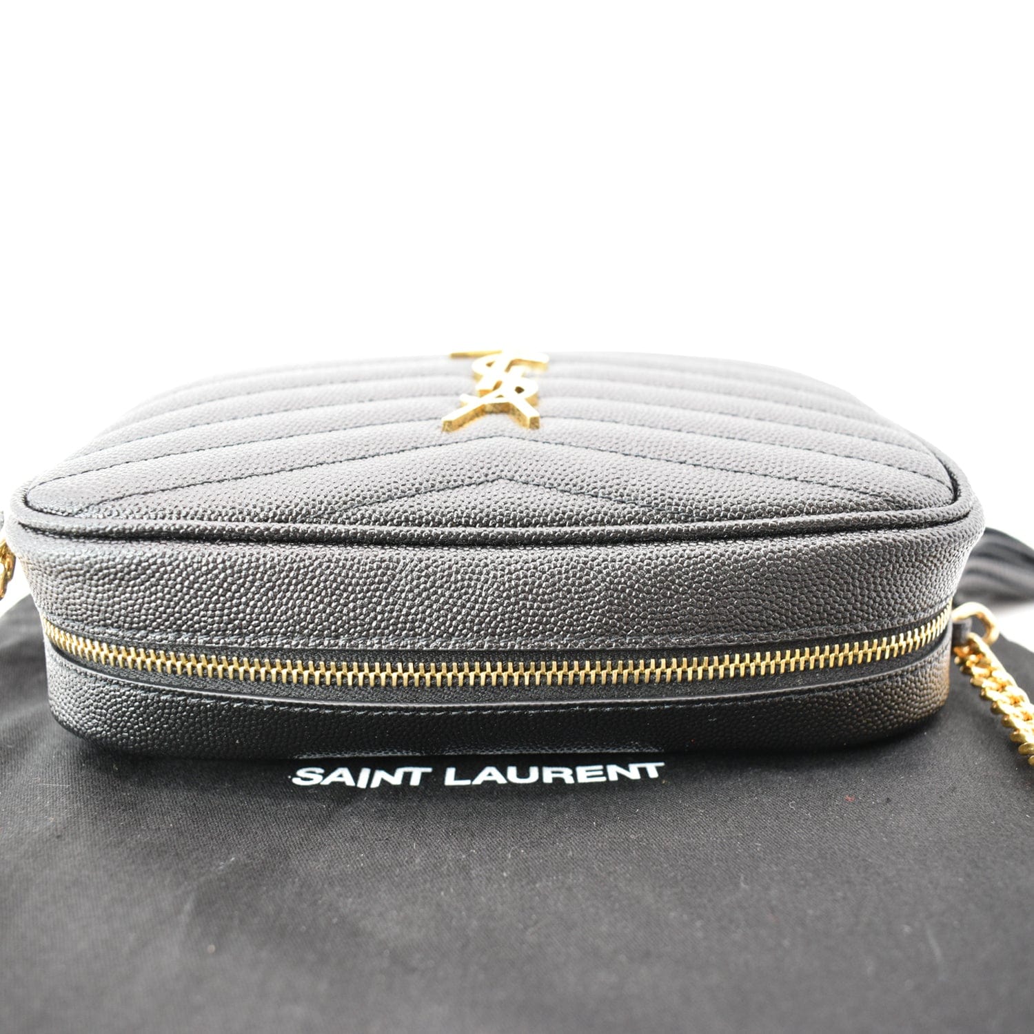 SAINT LAURENT Grain De Poudre Small Classic Monogram Camera Bag Black  1268160