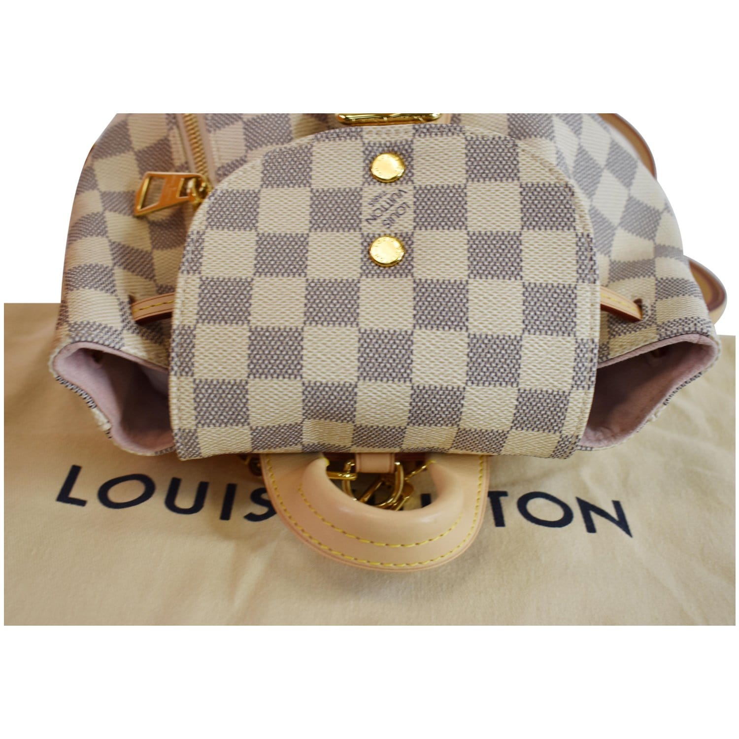 louis vuitton backpack sperone monogram LOUIS VUITTON Sperone BB Damier Azur Backpack Bag White