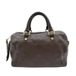 LOUIS VUITTON Speedy 25 Monogram Empreinte Leather Satchel Bag Terre
