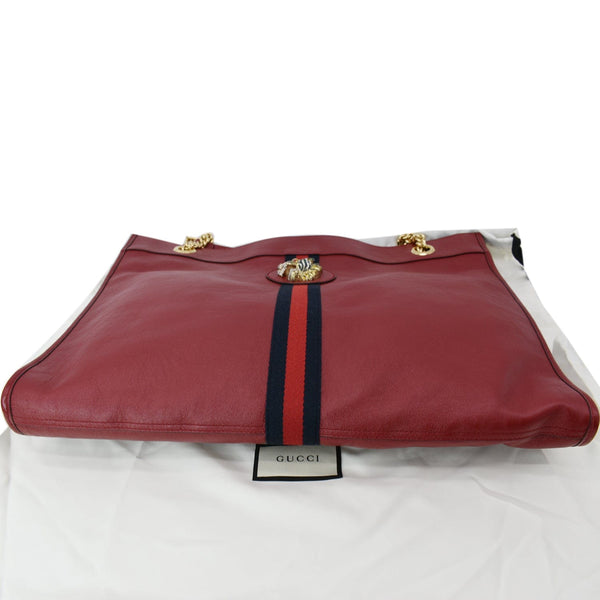 GUCCI Rajah Large Leather Tote Shoulder Bag Red 537219  - Hot Deals