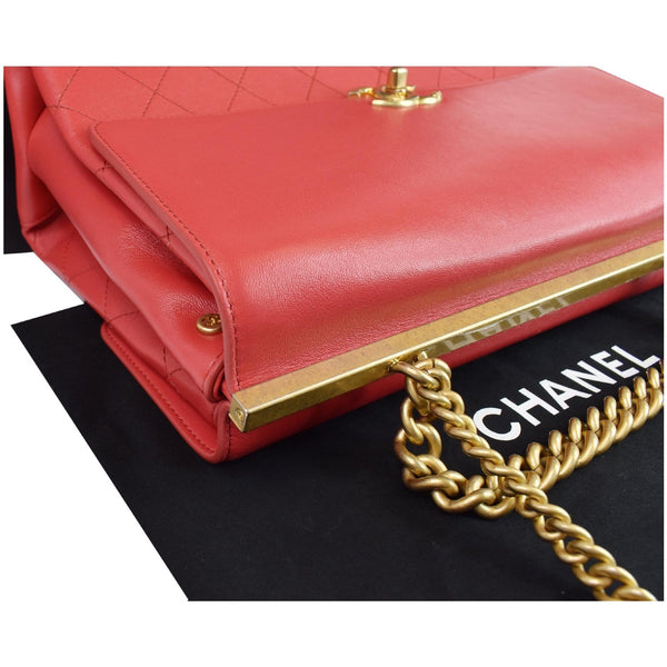 Chanel Coco Luxe Medium Flap Lambskin Shoulder Bag side view