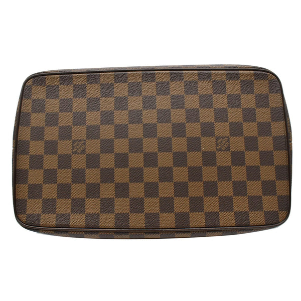 LOUIS VUITTON Saleya MM Damier Ebene Tote Bag Brown