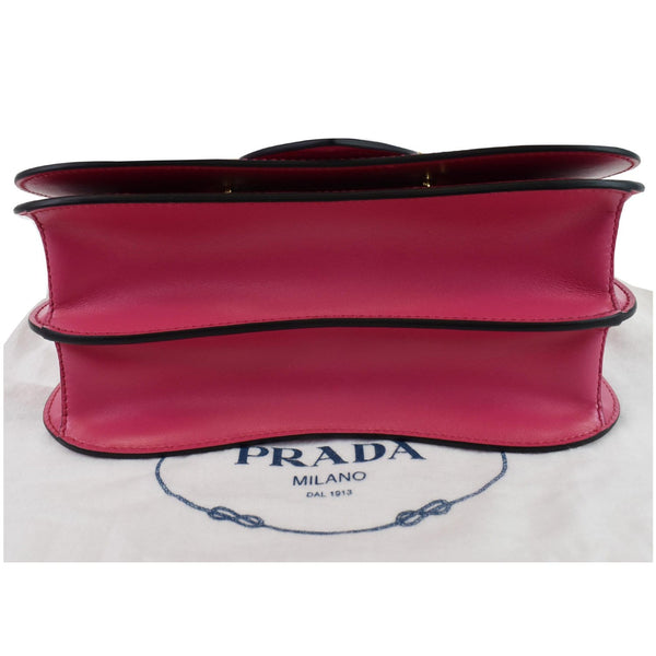 PRADA City Sidonie Small Leather Crossbody Bag Magenta