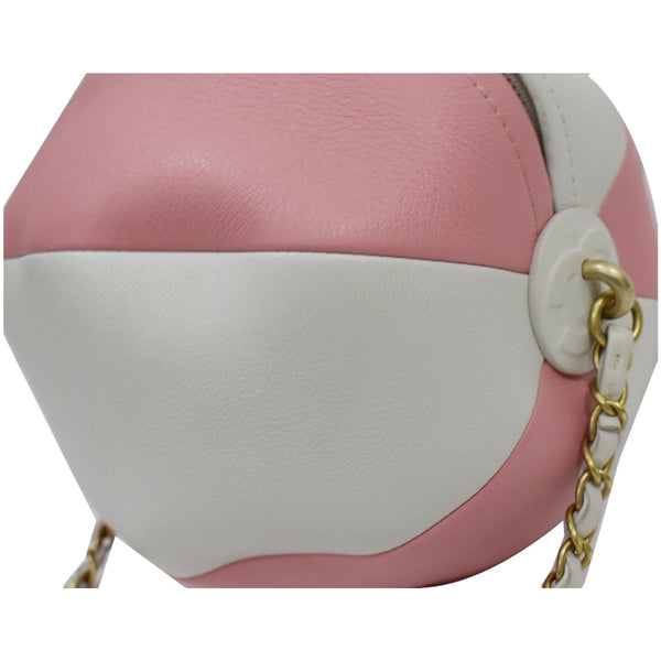 CHANEL 1685-Beach Ball Small Calfskin Leather Shoulder Bag Pink