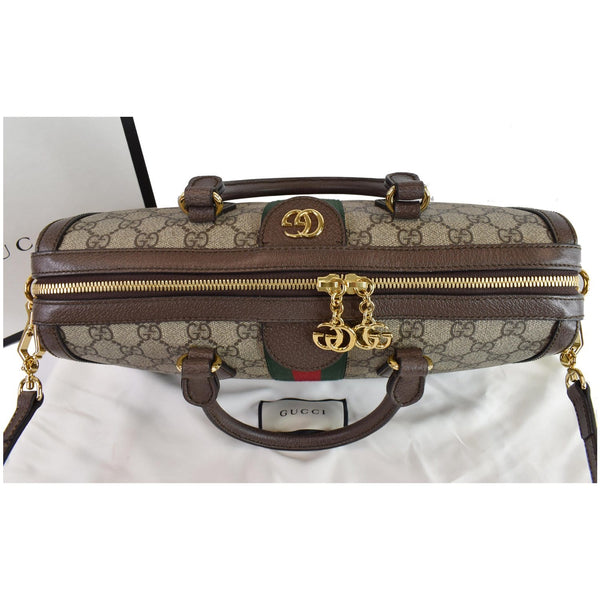 GUCCI Ophidia GG Canvas Medium Top Handle Shoulder Bag Beige 524532