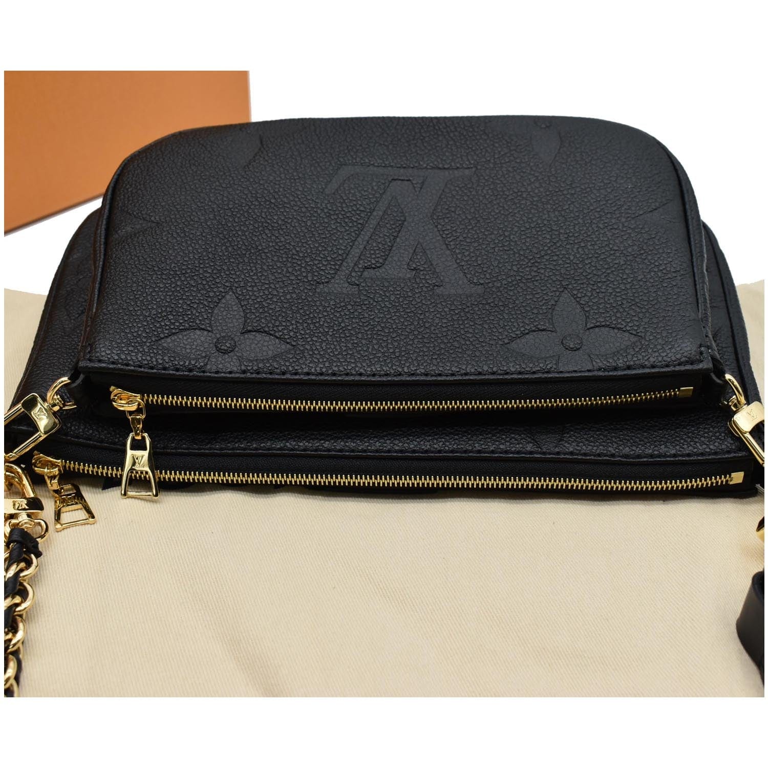 Pochette accessoire leather mini bag Louis Vuitton Black in Leather -  35993936