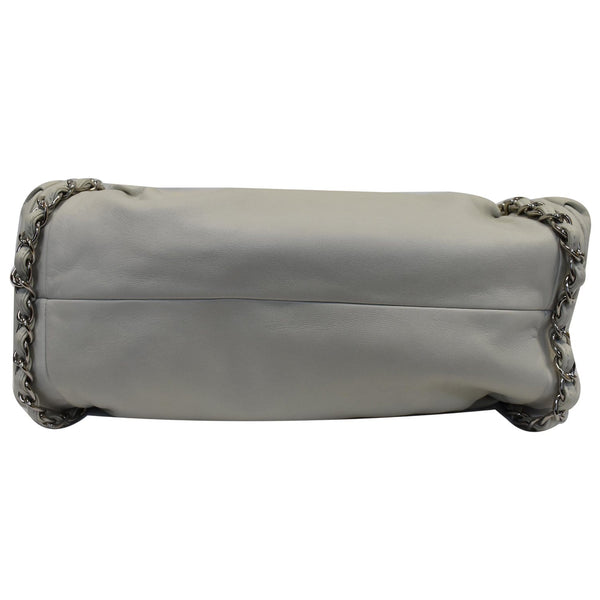 CHANEL Sharpei Large Lambskin Leather Tote Bag White