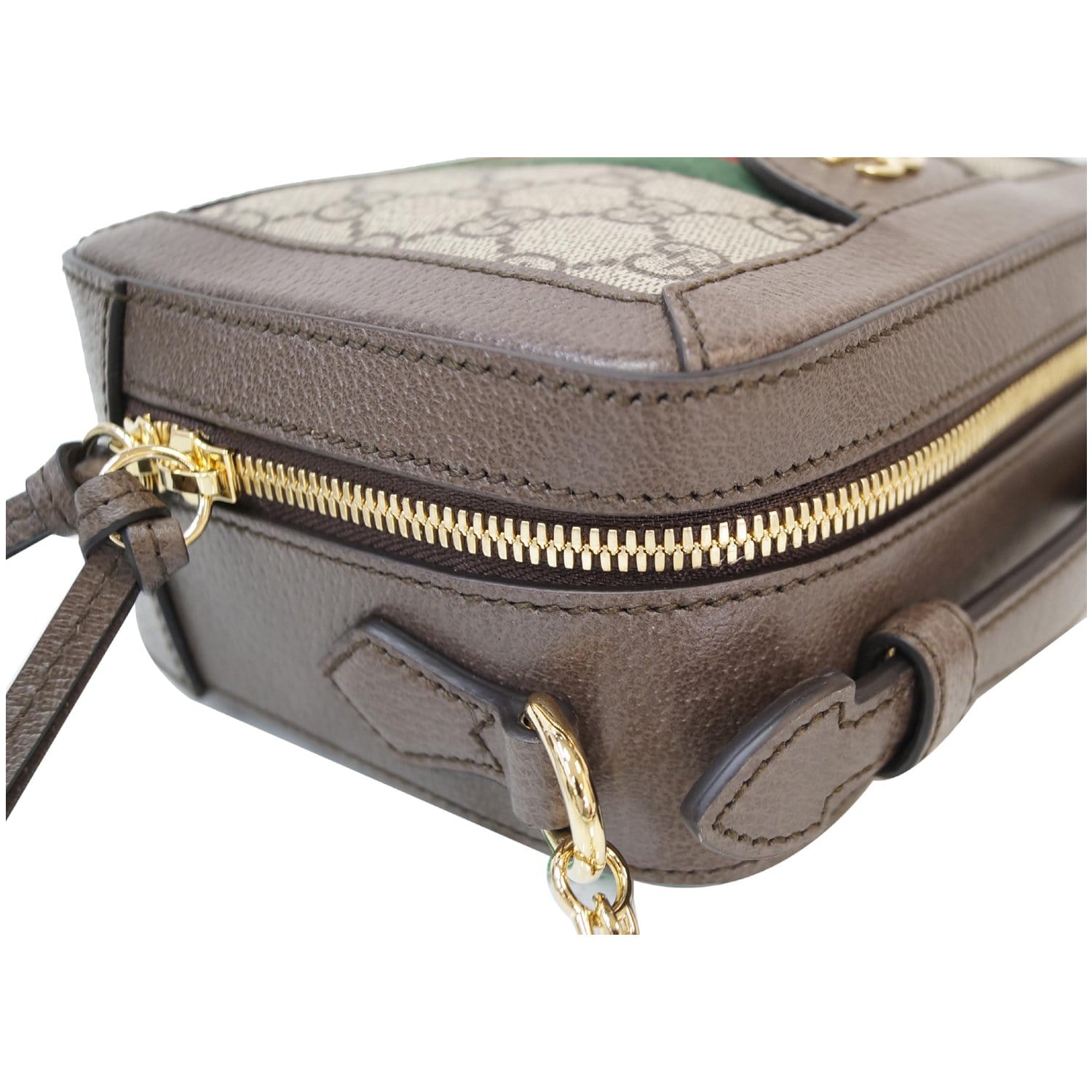 Ophidia GG small handbag in beige and ebony Supreme