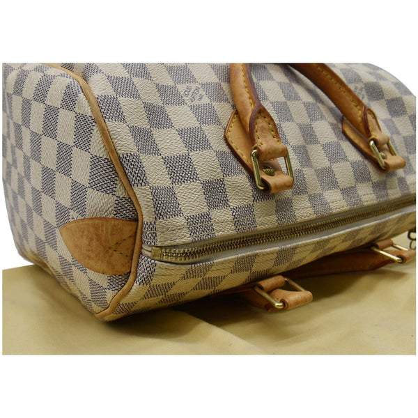 LOUIS VUITTON Speedy 30 Damier Azur Satchel Bag White - Sold