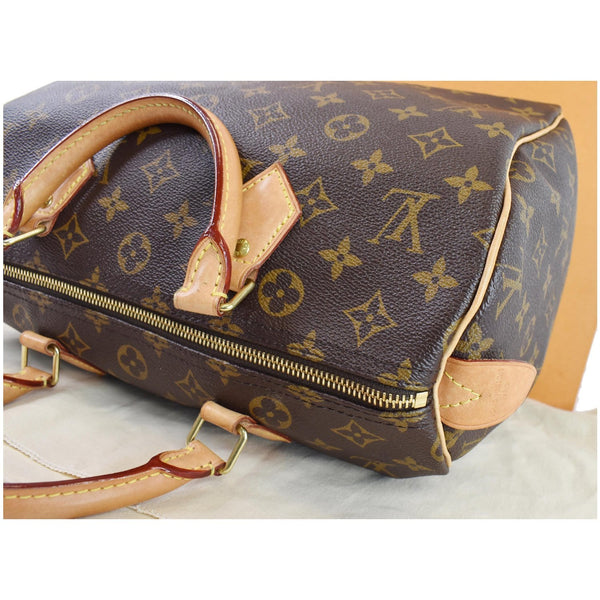 LOUIS VUITTON Speedy 30 Monogram Canvas Shoulder Bag Brown