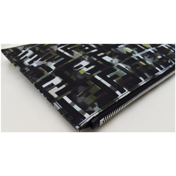 FENDI Camouflage FF Print Nylon Wristlet Pouch Multicolor
