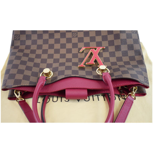 LOUIS VUITTON LV Riverside Damier Ebene Shoulder Bag Red