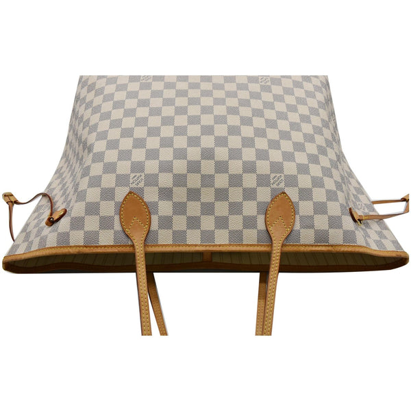 LOUIS VUITTON Neverfull GM Damier Azur Tote Shoulder Bag White