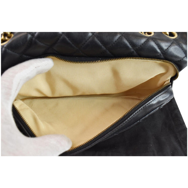 CHANEL CC Crown Flap Small Calfskin Leather Shoulder Bag Black