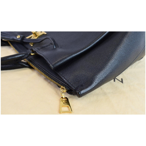 Authentic LV Lockmeto Calfskin Leather Tote Bag Black