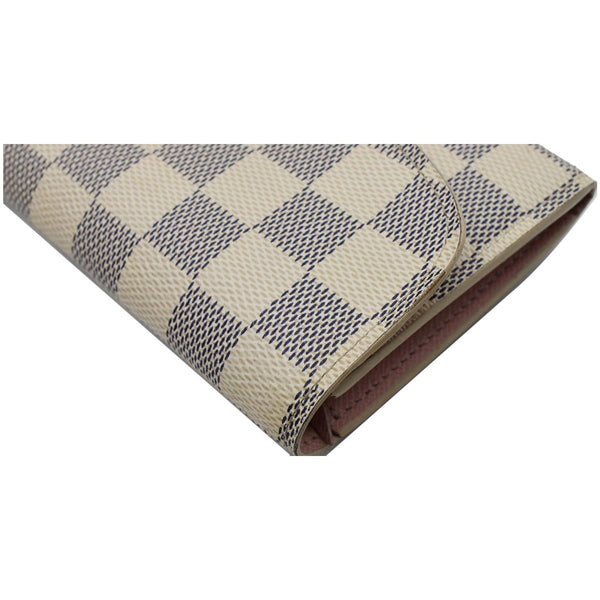 Louis Vuitton Emilie Damier Azur Wallet - side view