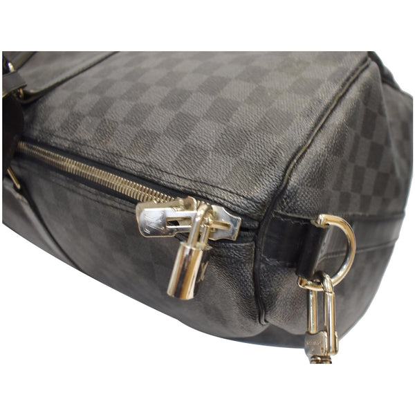 LOUIS VUITTON Keepall Bandouliere 55 Damier Graphite Travel Bag Black