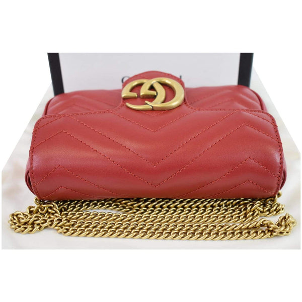 Gucci GG Marmont Matelasse Leather Super Mini Bag shoulder chain
