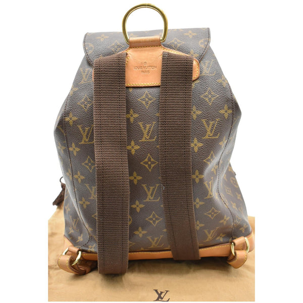 LOUIS VUITTON Montsouris GM Monogram Canvas Backpack Bag Brown