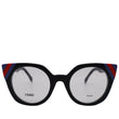 FENDI FF 0246 PJP Waves Dark Blue Striped Red Black Frame Eyeglasses Demo Lens