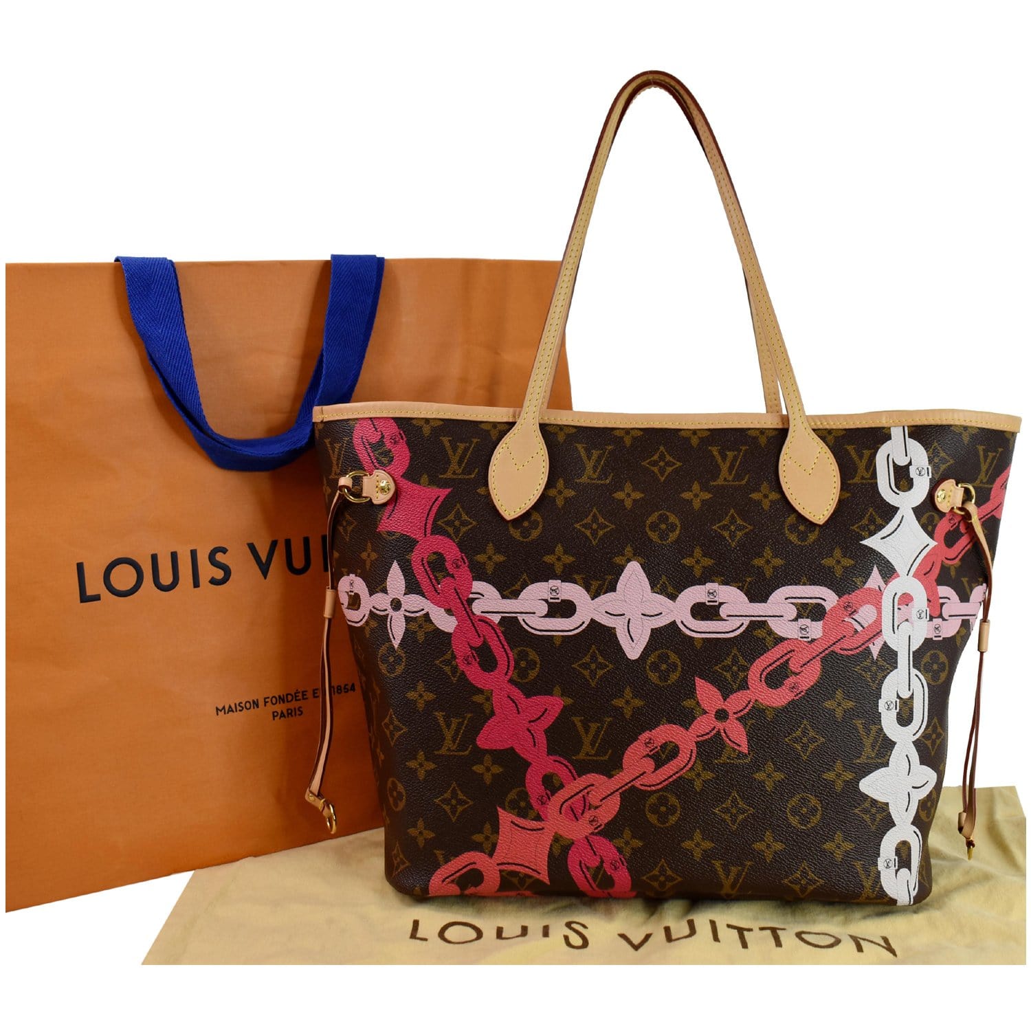 LOUIS VUITTON M44053 Loretta Shoulder Bag Brown/pink/yellow Monogram  canva