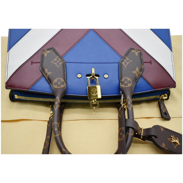 LOUIS VUITTON City Steamer MM Monogram Calfskin Tote Bag Burgundy