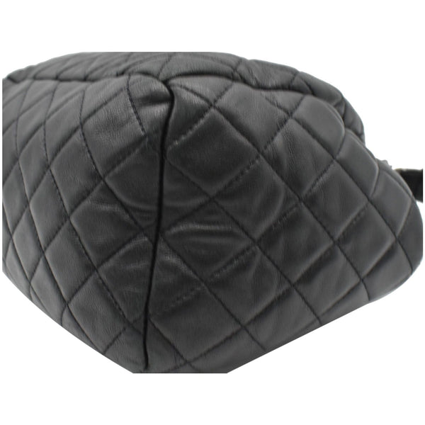 Chanel Drawstring Bucket Lambskin Leather Bag corner look
