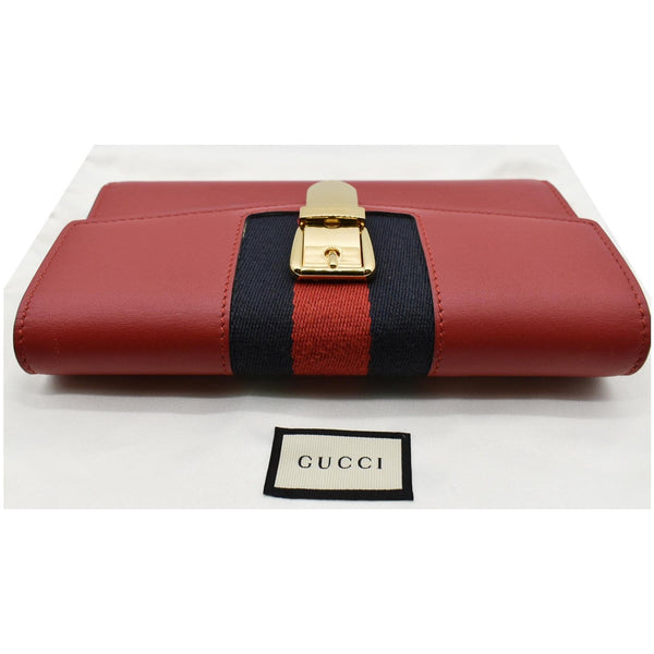 Gucci Sylvie Continental Leather Wallet Red - Dallas Handbags