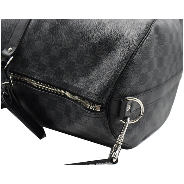 LOUIS VUITTON Keepall Bandouliere 55 Damier Graphite Travel Bag Black