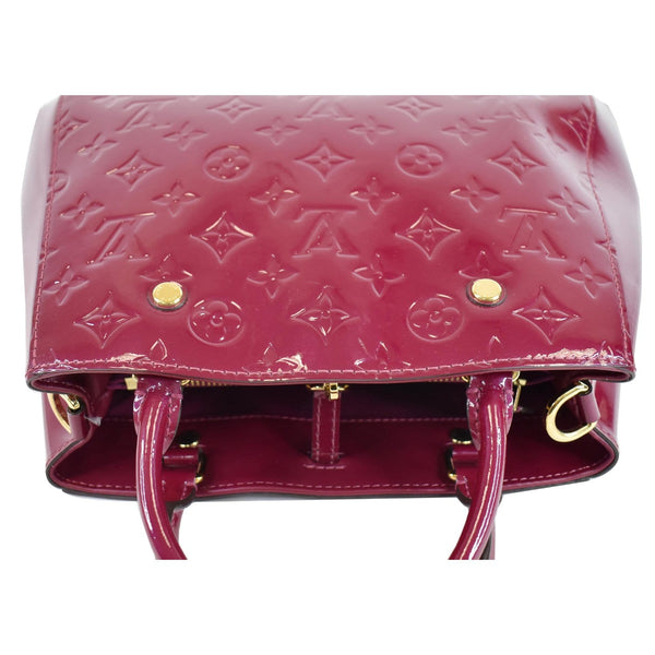 LOUIS VUITTON Montaigne BB Vernis Leather Tote Shoulder Bag Magenta