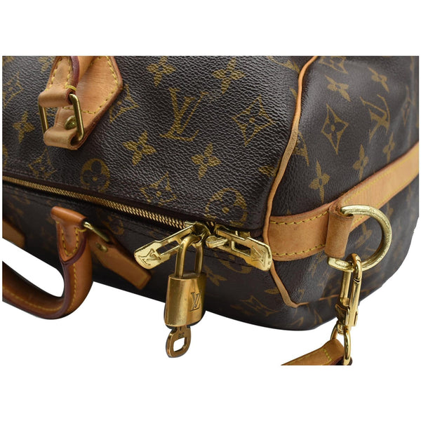 LOUIS VUITTON Speedy 35 Bandouliere Monogram Canvas Shoulder Bag Brown