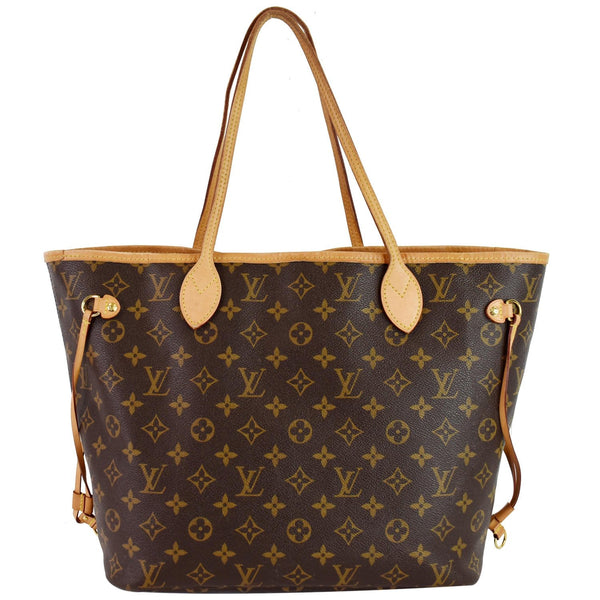 LOUIS VUITTON Neverfull MM Monogram Canvas Tote Bag Fuchsia